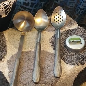 Vintage 1960s Steel Utensils and Biscuit Cutter
